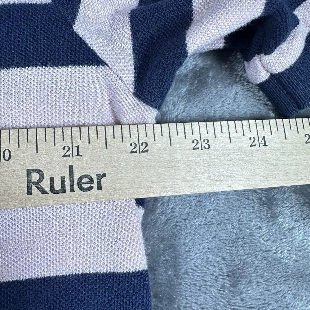 Polo Ralph Lauren Polo Shirt Mens Large Pink/Blue Striped Embroidered‎ Golf